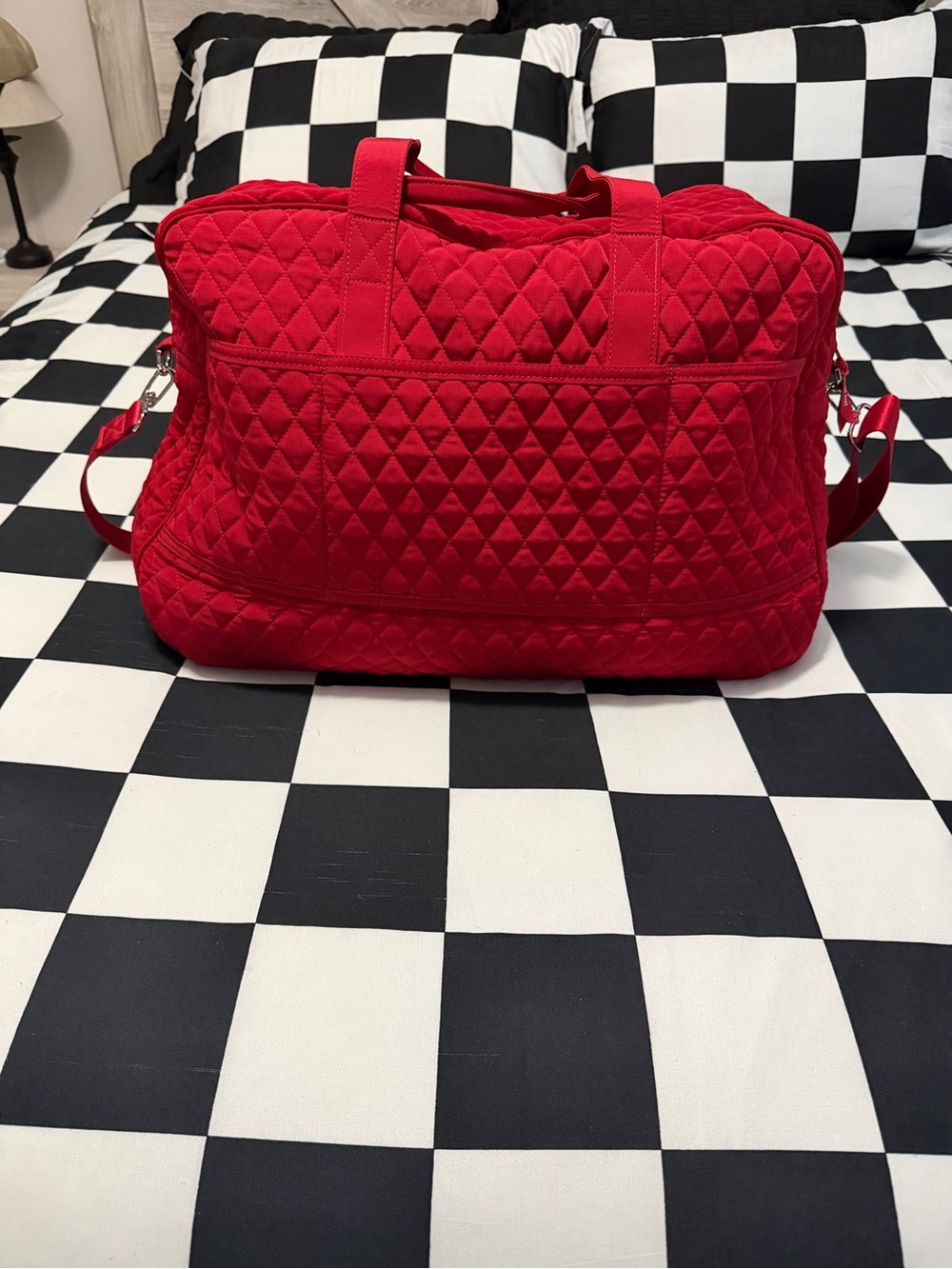 Vera Bradley cardinal red weekender tote